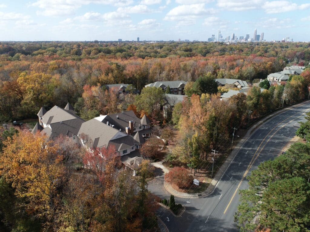 aerial show of Charter Senior Living of Charlotte