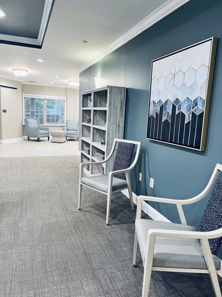 community are with seating and framed art