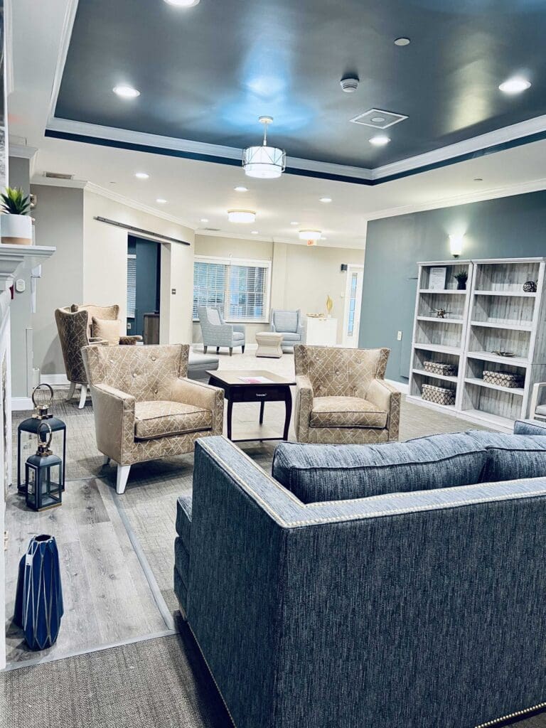 community area with cozy seating